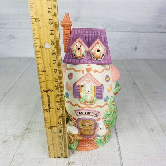 1995 Hopalong Hollow Easter Collection THE EGG FACTOR 7" T Porcelain Bunny House - Picture 11 of 16